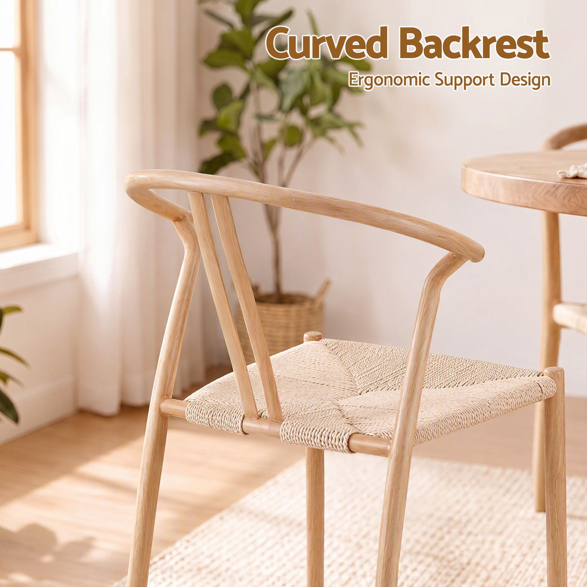 Artiss Dining Chairs Set of 4, Accent Chair for Living Room & Balcony Double Slat Back