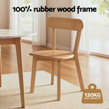 Artiss 4x Dining Chairs Wooden Kitchen Accent Chair Cafe Lounge Rubber Wood