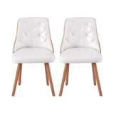 1 Set of 4 Artiss Dining Chairs White PU