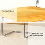 Artiss Dining Chairs Set of 2 Velvet Rattan Cantilever Yellow