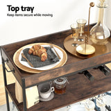 Artiss Kitchen Island Rolling Serving Cart