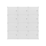 Artiss Shoe Rack DIY 12 Storage Cube Stackable White