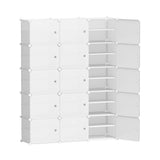 Artiss Shoe Rack Storage Cabinet DIY 15 Storage Cube Stackable White