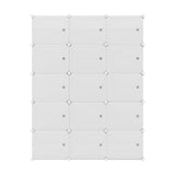 Artiss Shoe Rack Storage Cabinet DIY 15 Storage Cube Stackable White