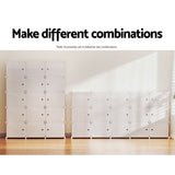 Artiss Shoe Rack Storage Cabinet DIY 15 Storage Cube Stackable White