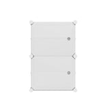 Artiss Shoe Rack DIY Set of 2 Storage Cube Stackable White