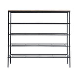 Artiss Shoe Rack 5-tier 25 Pairs Walnut Bob