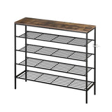 Artiss Shoe Rack 5-tier 25 Pairs Walnut Bob
