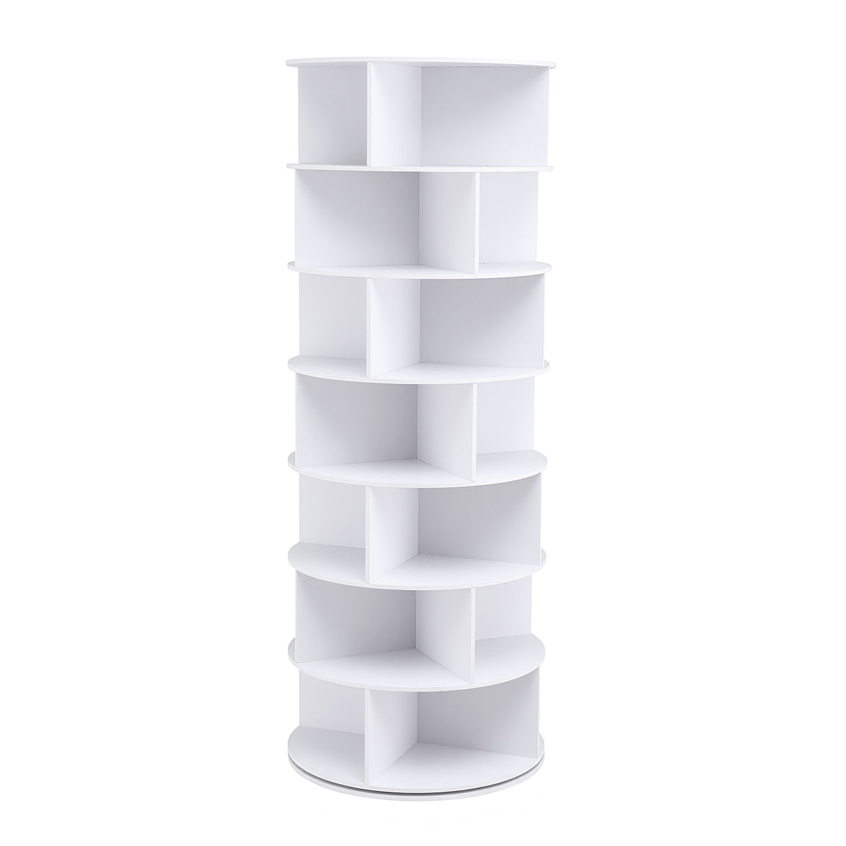 Artiss 7 Tier 360° Rotating Shoe Rack Storage Display Shelf White