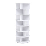Artiss 7 Tier 360° Rotating Shoe Rack Storage Display Shelf White