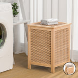 Ember Laundry Hamper Bathroom Storage Cabinet Wooden Organiser Bag Clothes