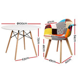 1 Artiss Dining Table and 4 Chairs Set DSW White