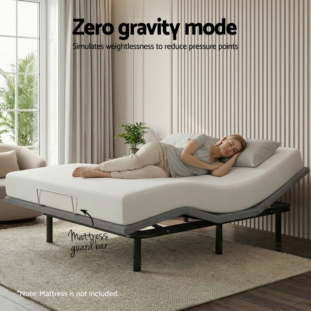 Artiss Adjustable Bed Frame Queen Size Electric Bed Base Wireless Remote Control Zero Gravity Power Bed Foundation