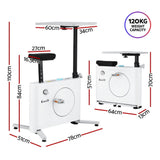 Everfit Exercise Bike Magnetic Desk Bike with Tabletop Fitness Home Workout Gym