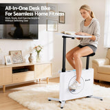 Everfit Exercise Bike Magnetic Desk Bike with Tabletop Fitness Home Workout Gym