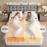 Giselle Electric Blanket Bamboo Fabric King Fitted Heated Pad Underlay Washable Winter