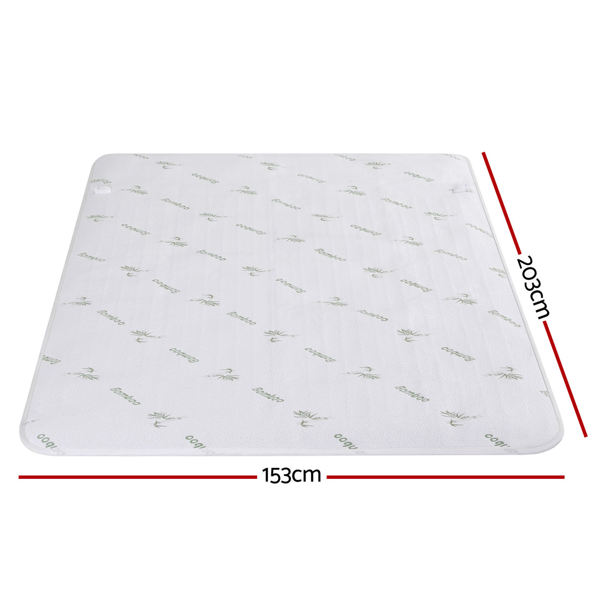 Giselle Electric Blanket Bamboo Fabric Queen Fitted Heated Pad Underlay Washable Winter