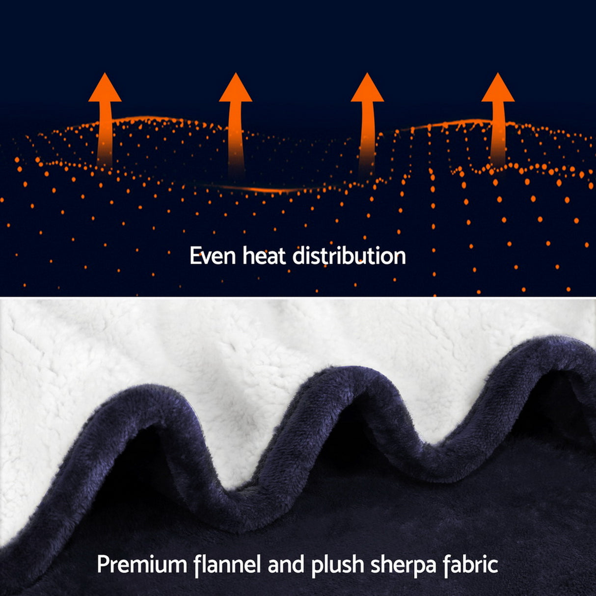 Giselle Electric Throw Heated Blanket Fleece Charcoal