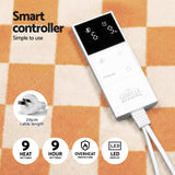 Giselle Electric Throw Rug Dual Side Fleece Flannel Heated Blanket Yellow