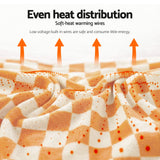 Giselle Electric Throw Rug Dual Side Fleece Flannel Heated Blanket Yellow