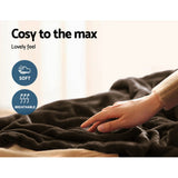 Giselle Bedding Electric Throw Blanket - Chocolate