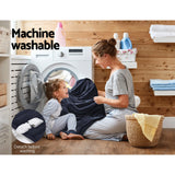 Giselle Bedding Heated Electric Throw Fleece Sunggle Blanket Washable Charcoal