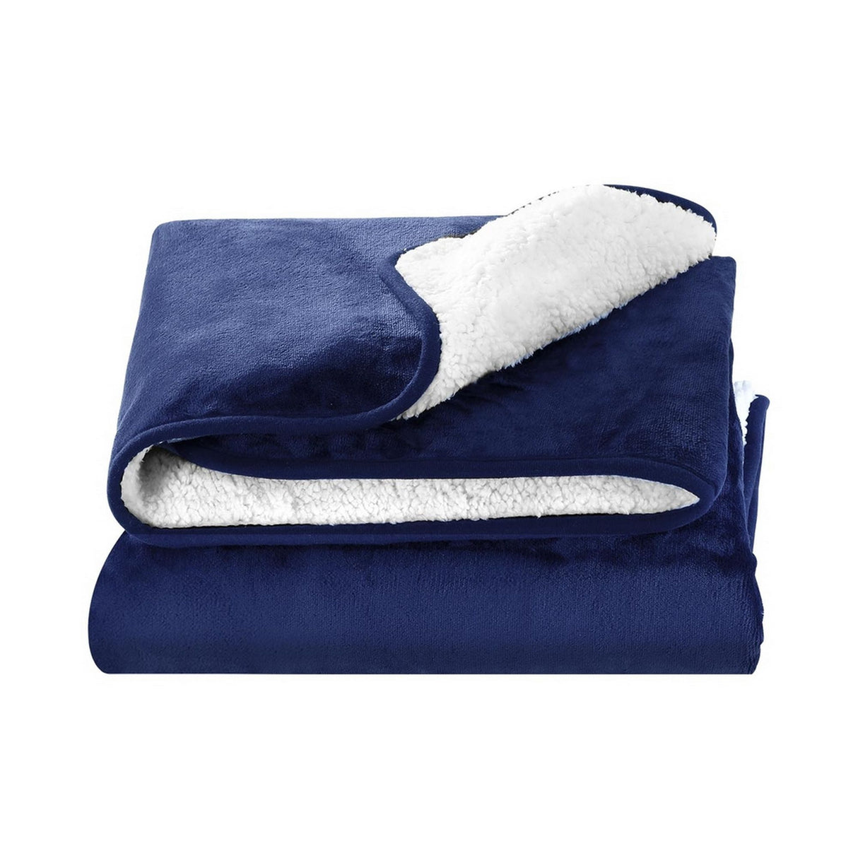 Giselle Electric Throw Heated Blanket Washable Snuggle Flannel Winter Navy