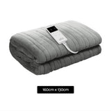 Giselle Bedding Heated Electric Throw Fleece Sunggle Blanket Washable Silver