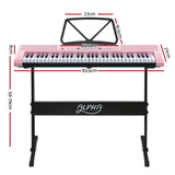 Alpha 61 Keys Electronic Piano Keyboard Digital Electric w/ Stand Lighted Pink