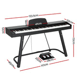 Alpha 88 Keys Electronic Piano Keyboard Digital Electric w/ Stand Semi-Weighted