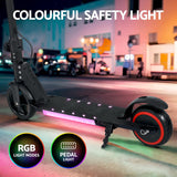 Electric Scooter 130W 16KM/H LED Light Folding Portable Riding Commuter Black