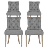 Artiss Dining Chairs Set of 4 Linen French Provincial Grey