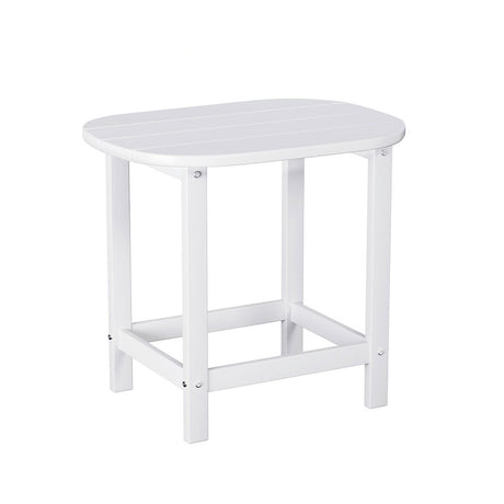 Gardeon Outdoor Coffee Side Table HDPE Desk Patio Furniture Camping Garden White