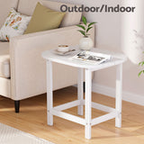 Gardeon Outdoor Coffee Side Table HDPE Desk Patio Furniture Camping Garden White