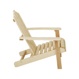 Gardeon Adirondack Outdoor Chairs Wooden Beach Chair Patio Furniture Garden Natural