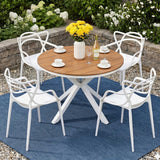 Gardeon 5PCS Outdoor Dining Set Table and Chairs Patio Garden Furniture Entwine
