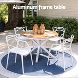 Gardeon 5PCS Outdoor Dining Set Table and Chairs Patio Garden Furniture Entwine