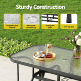 Gardeon 7PC Outdoor Dining Set Table and Chairs Patio Furniture Garden Bistro Set Grey