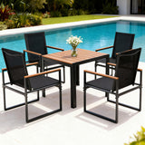 Gardeon 5PCS Outdoor Dining Set Table and Chairs Patio Garden Furniture Bistro Set