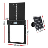 Giantz Automatic Chicken Coop Door 37cm Solar Powered Smart App Control Black
