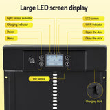 Giantz Automatic Chicken Coop Door 37cm Solar Powered Smart App Control Black