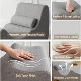 Artiss Chaise Lounge Chair Ergonomic S-Curve Floor Lounger Boneless Lounge Chairs Grey