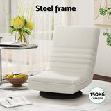 Artiss Floor Lounge Sofa Swivel Foldable Linen White