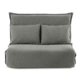 Artiss Floor Lounge Sofa Bed Foldable 2 Seater Grey