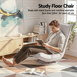Artiss Swivel Floor Chair 5 Adjustable Foldable Lounge Seat Floor Sofa Chair Grey