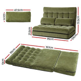 ArtissLounge Sofa Bed 2 seater Green Fabric