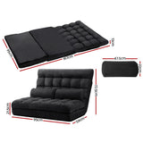 Lounge Sofa Bed Charcoal