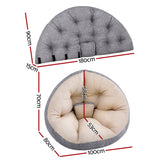 Artiss Floor Lounge Sofa Bed Chair Foldable Washable Beige