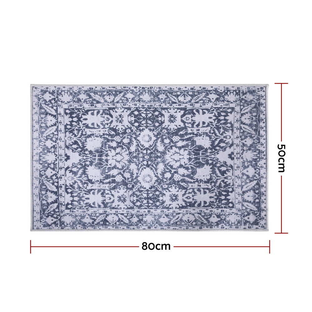 Artiss Floor Rug 50X80cm Doormat Soft Velvet Non-Slip Bath Mat Small Rug Modern