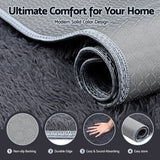 Artiss Floor Rug 160x230cm Plush Area Shaggy Rug Living Room Bedroom Carpet Grey